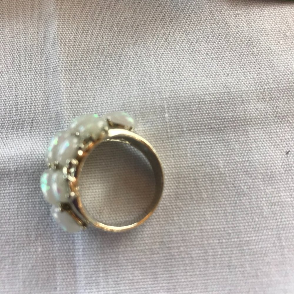 Size 7 Opal Ring Sterling Silver - image 2